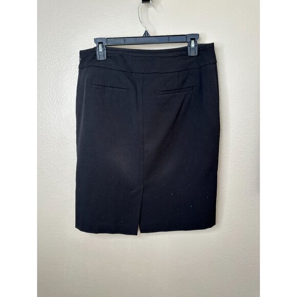 Apt 9 Womens‎ Black Skirt 10 Pencil straight skirt button zipper polyester - Picture 3 of 8